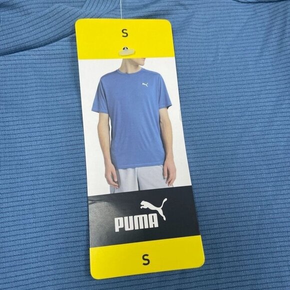 Puma Mens Blue Performance T-Shirt Size S 6812 - Picture 2 of 9